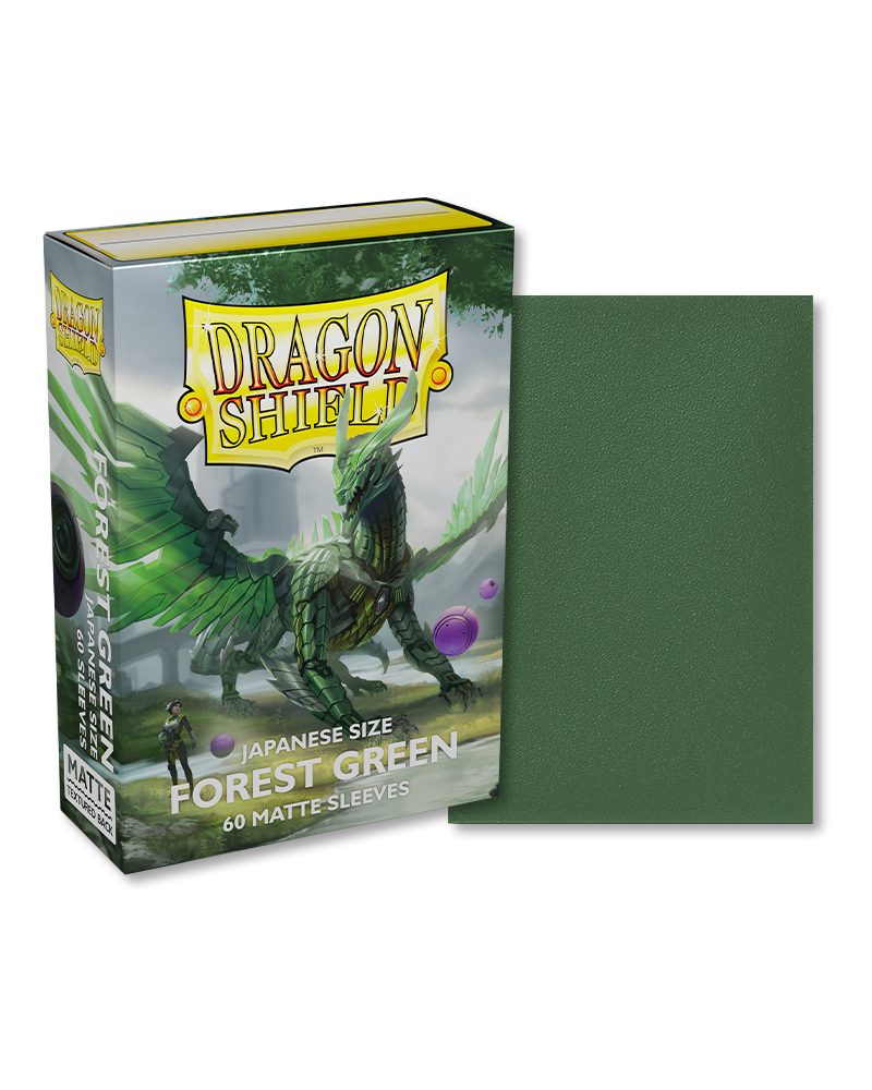 Dragon Shield Matte Forest Green Japanese Sleeves 60-Count