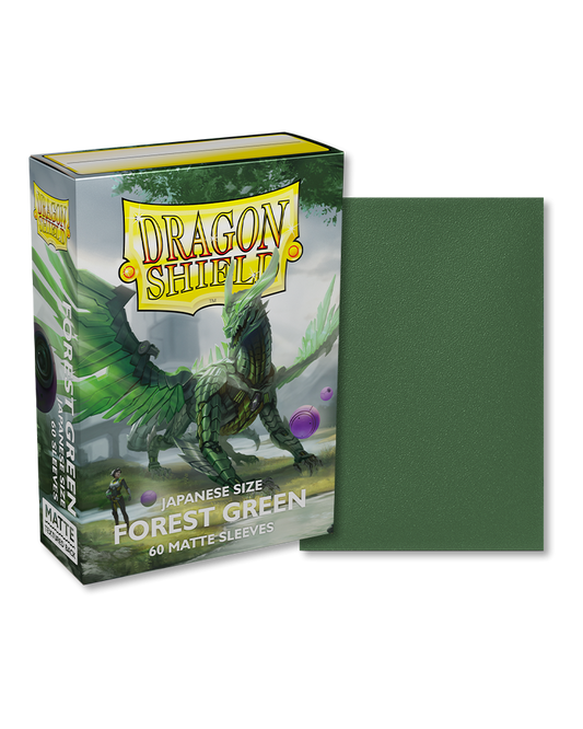 Dragon Shield Matte Forest Green Japanese Sleeves 60-Count