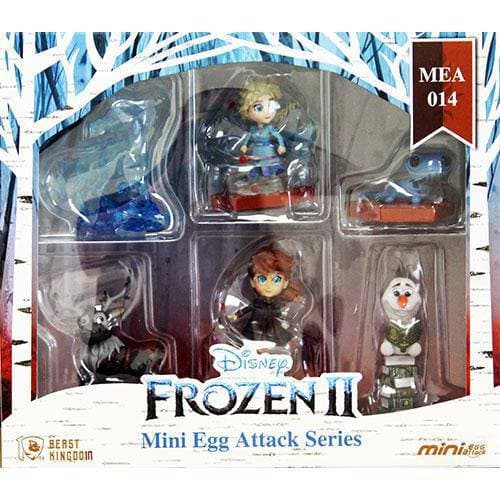 Beast Kingdom Frozen II - Elsa, Anna, Fire Spirit, the Nokk, Oalf - Mini Egg Attack Series MEA-014 6-Piece Figure Set