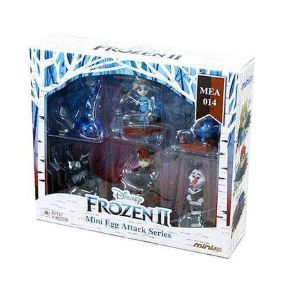 Beast Kingdom Frozen II - Elsa, Anna, Fire Spirit, the Nokk, Oalf - Mini Egg Attack Series MEA-014 6-Piece Figure Set