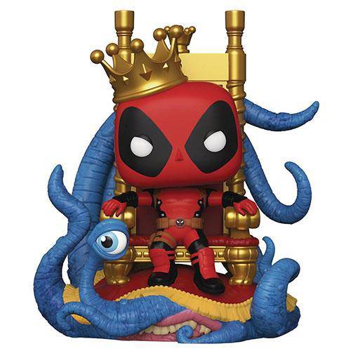 Funko 724 - Marvel Heroes - King Deadpool on Throne Deluxe Pop! Vinyl Bobble Head - PX