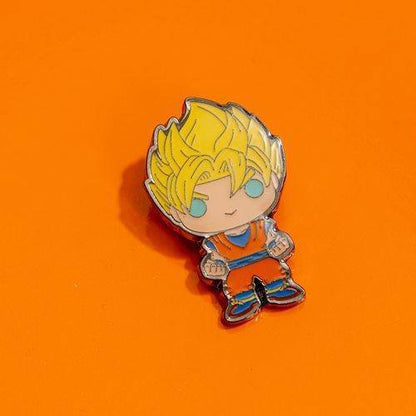 Funko Dragon Ball Z Super Saiyan Goku Pop! Enamel Pin - Entertainment Earth Exclusive