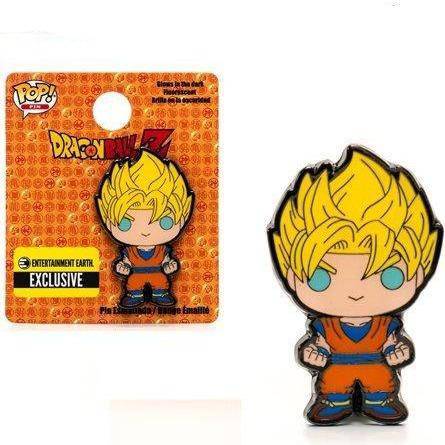 Funko Dragon Ball Z Super Saiyan Goku Pop! Enamel Pin - Entertainment Earth Exclusive