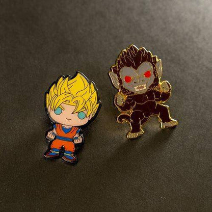 Funko Dragon Ball Z Super Saiyan Goku Pop! Enamel Pin - Entertainment Earth Exclusive