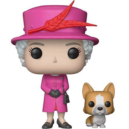 Funko Pop! 01 Royals Queen Elizabeth II w/Corgi Vinyl Figure