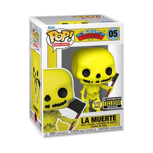 Funko Pop! 05 Board Games - Loteria - La Muerte Glow-in-the-Dark Vinyl Figure - Entertainment Earth Exclusive