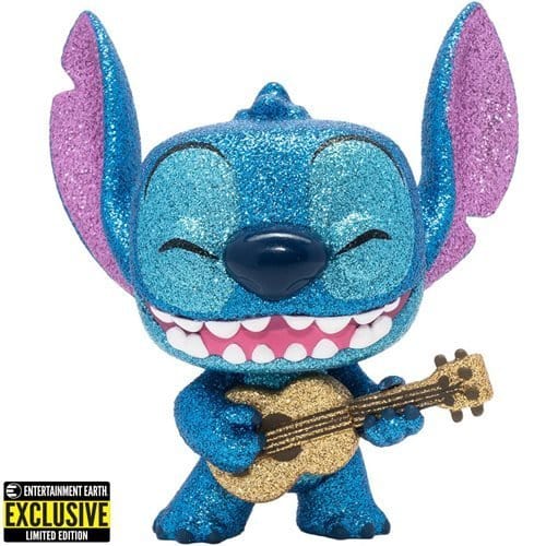 Funko Pop! 1044 Disney - Lilo & Stitch - Stitch with Ukulele Diamond Glitter vinyl figure - Entertainment Earth Exclusive