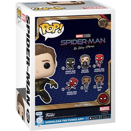 Funko Pop! 1073 Spider-Man: No Way Home - Unmasked Spider-Man Black Suit Vinyl Figure - AAA Anime Exclusive