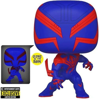 Funko Pop! 1267 - Marvel - Spider-Man: Across the Spider-Verse - Spider-Man 2099 Glow-in-the-Dark Vinyl Figure - Entertainment Earth Exclusive