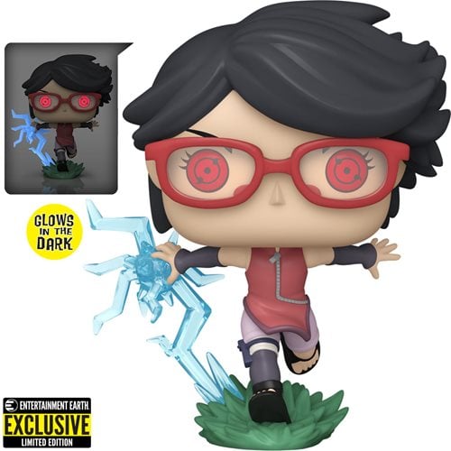 Funko Pop! 1358 Animation - Boruto -  Sarada with Sharingan Vinyl Figure - Glow-in-the-Dark Entertainment Earth Exclusive