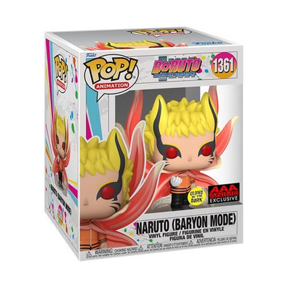 Funko Pop! 1361 Animation - Boruto - Naruto Baryon Mode Glow-in-the-Dark Super 6-Inch Vinyl Figure - AAA Exclusive