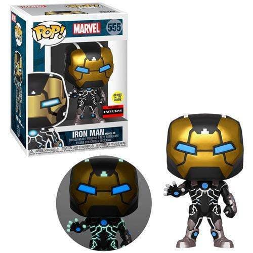 Funko Pop! 555 Marvel - Iron Man Model 39 GITD Bobble Head - AAA Exclusive