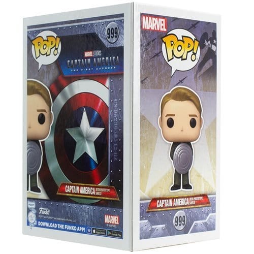 Funko Pop! 999 Marvel- Captain America with Prototype Shield Vinyl Figure - Entertainment Earth Exclusive