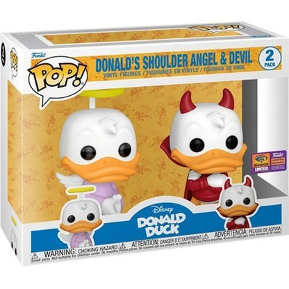 Funko Pop! Disney Donald's Shoulder Angel and Devil Vinyl Figure 2-Pack- Exclusive