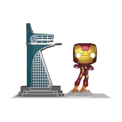 Funko Pop! Town 35 - Marvel Avengers Tower & Iron Man Glow in the Dark Bobblehead Figure - Previews Exclusive