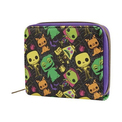 Funko The Nightmare Before Christmas Black Light Print Zip-Around Wallet