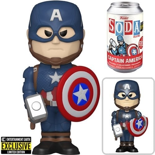 Funko Vinyl SODA: Marvel - Captain America (w/Hammer) Entertainment Earth Exclusive (1:6 Chance at Chase) (Order 6 for a SEALED Case)
