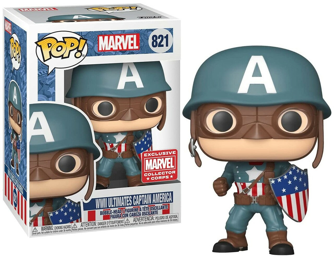 POP! Marvel: 821 YOTS, WWII Ultimates CPT America Exclusive