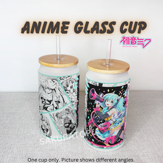 Miku Hatsune Glass with Lid G24
