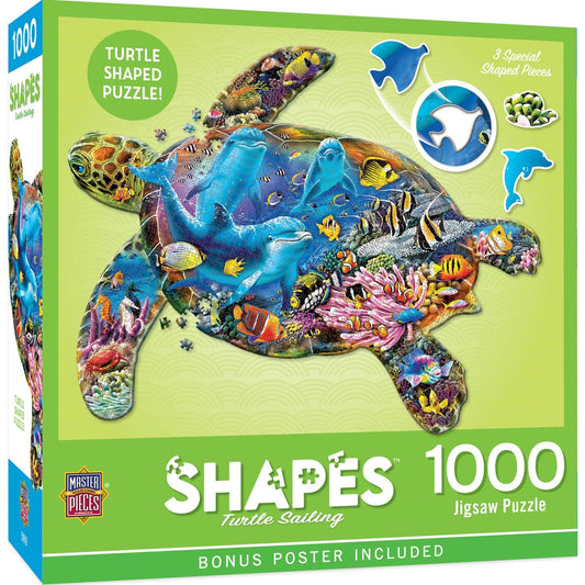 Shapes - Turtle Sailing 1000 Piece Shaped Jigsaw Puzzle