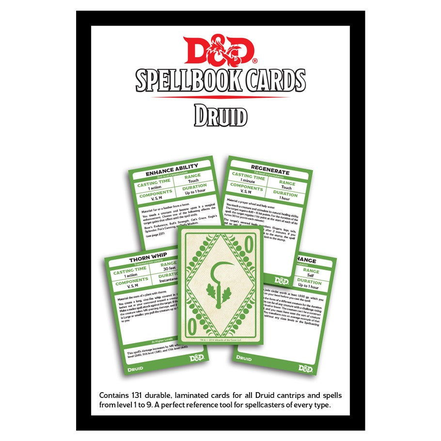 D&D Spellbook Cards: Druid Deck