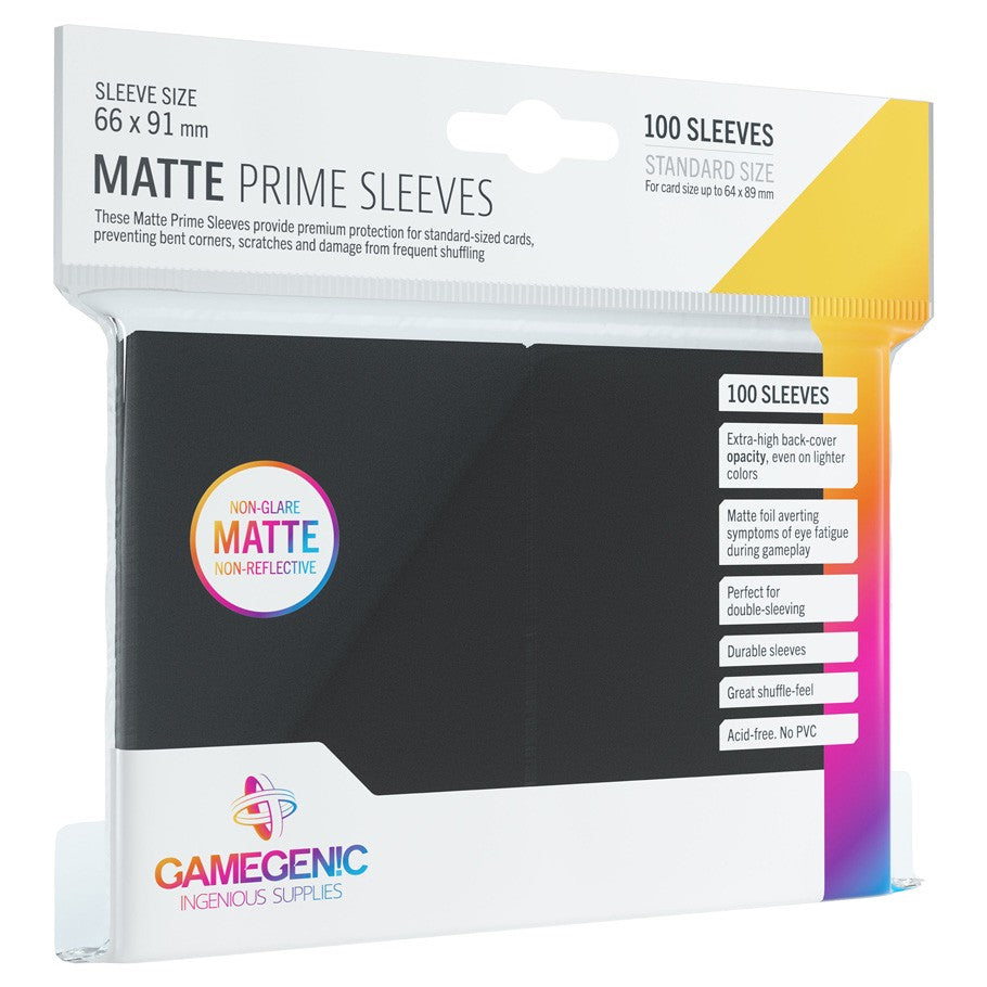 GameGenic Matte Prime Card Sleeves: Black