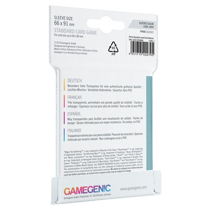 GameGenic PRIME Standard Card Game Sleeves 66 x 91 mm - Grey