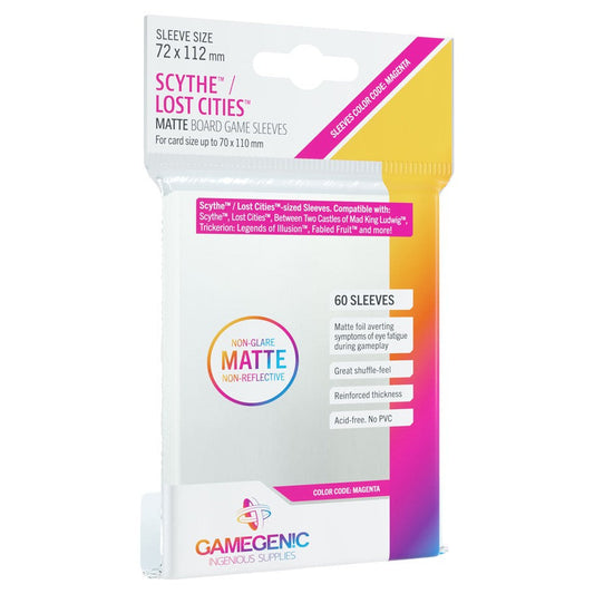 GameGenic MATTE Scythe and/or Lost Cities Sleeves 72 x 112 mm - Magenta