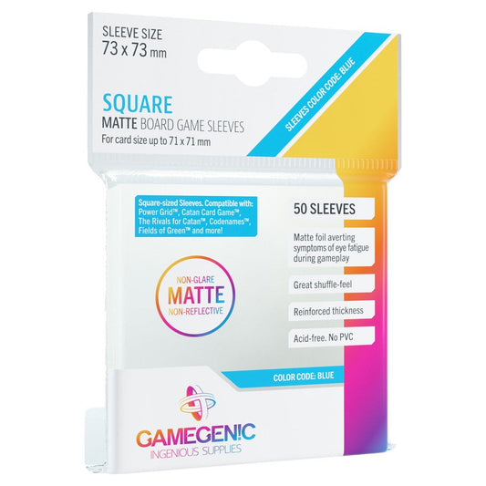 GameGenic MATTE Square-Sized Sleeves 73 x 73 mm - Blue