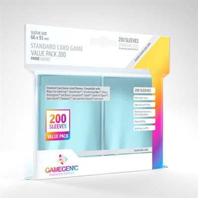 Gamegenic Value Pack Standard Card Game Sleeves (66 x 91 mm, 200 pack)