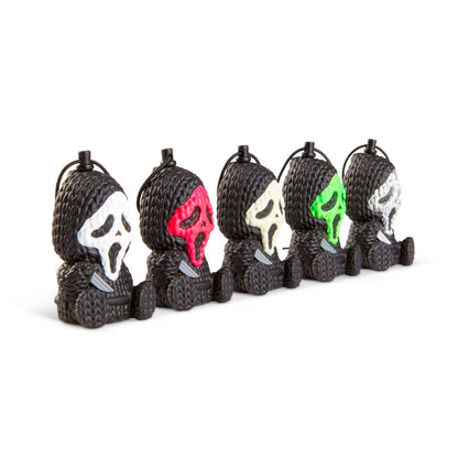 Handmade by Robots Ghost Face Micro 5 Pack Charms Set - (White, Pink, Glow in the Dark, Green, Silver)