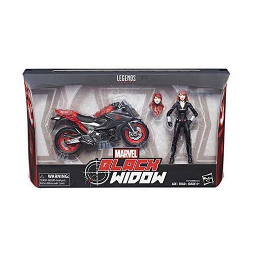Marvel Legends Vehicle Series 6-inch Black Widow with Motorcycle