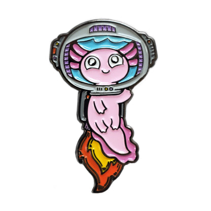 Astronaut Axolotl Pin