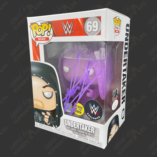 Undertaker signed WWE Funko POP Figure #69 (Glow in the Dark w/ JSA)