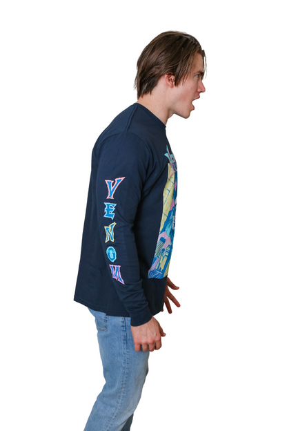 Venom Brite Box 90'S Marvel Comics Adult Long Sleeve T Shirt