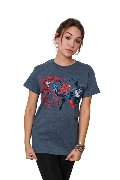 Spider-Man Vs The Symbiotes Marvel Comics Adult T Shirt