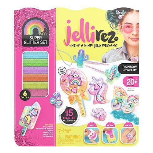 Jelli Rez - Rainbow Jewelry - Super Glitter Set