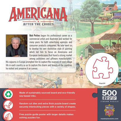 Americana - After the Chores 500 Piece EZ Grip Jigsaw Puzzle