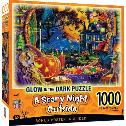 Glow in the Dark - A Scary Night Outside 1000 Piece Jigsaw Puzzle