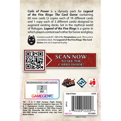 legend of the five rings card sleeves Legend of the Five Rings LCG: Coils of Power – Super Anime Store