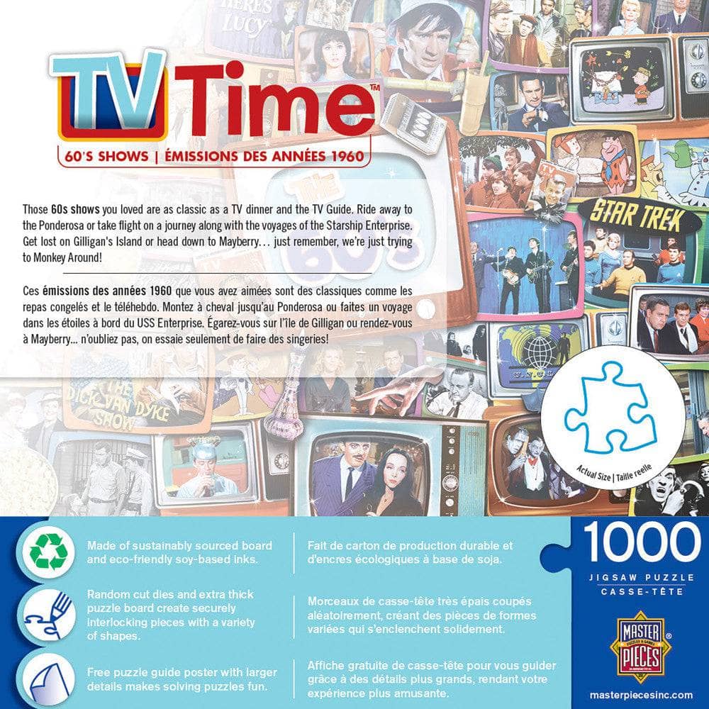 TV Time - 60's Shows 1000 Piece Jigsaw Puzzle