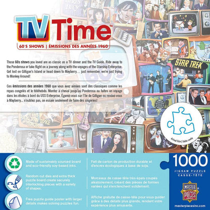 TV Time - 60's Shows 1000 Piece Jigsaw Puzzle
