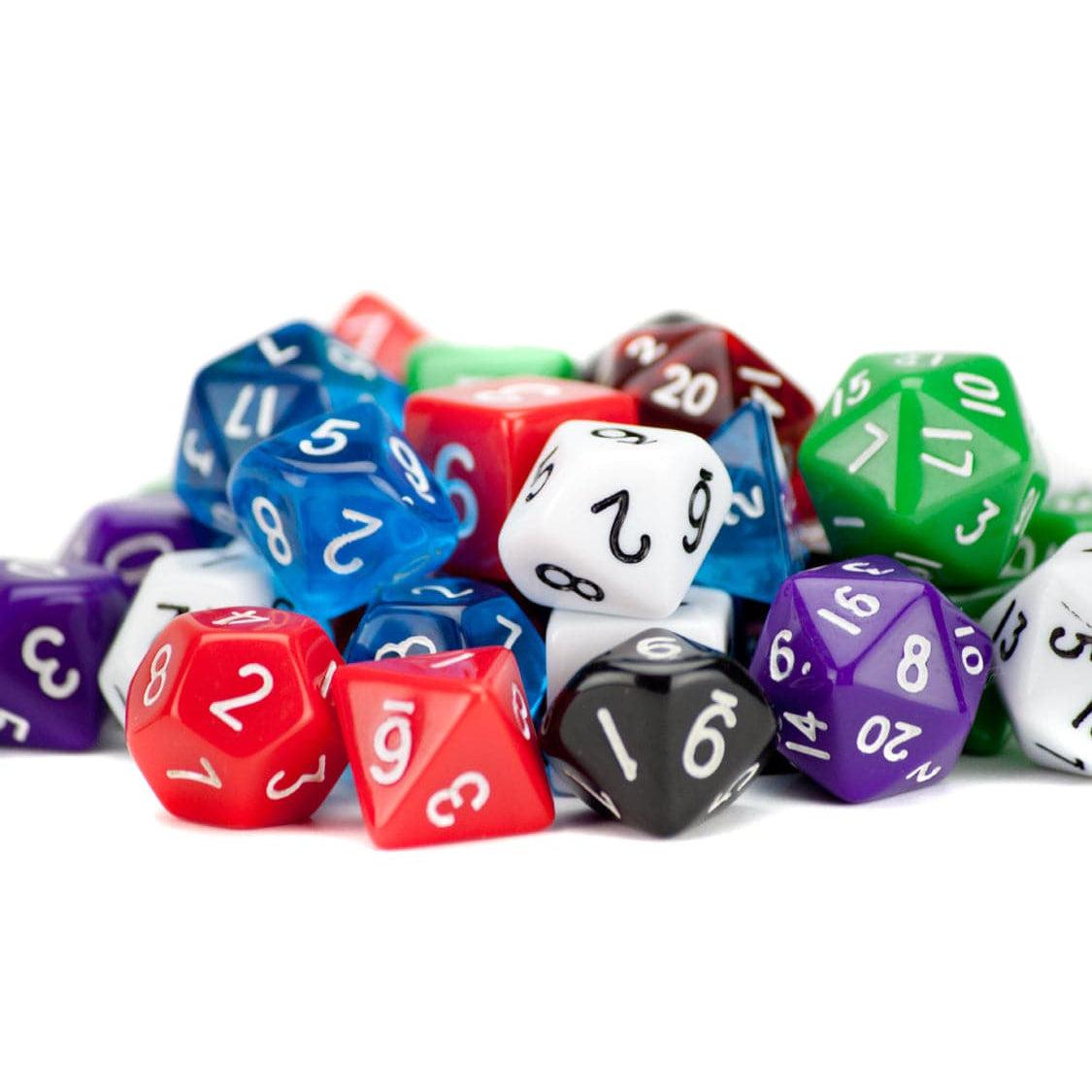 100+ Pack of Random D10 Polyhedral Dice in Multiple Colors