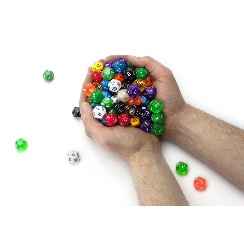 100+ Pack of Random D12 Polyhedral Dice in Multiple Color