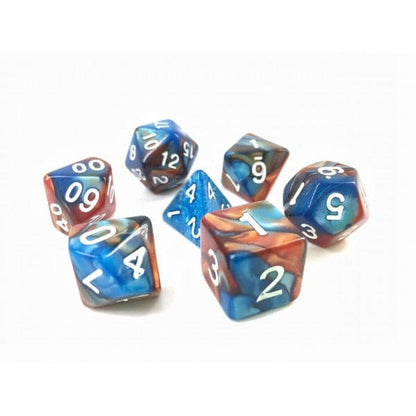 Blended 7 Dice Set with Bag