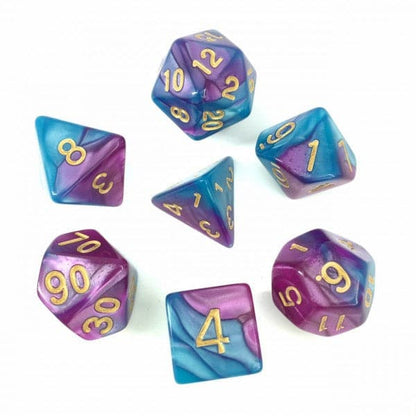 Blended 7 Dice Set with Bag