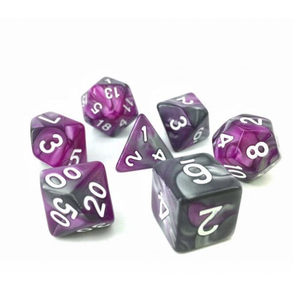 Blended 7 Dice Set with Bag