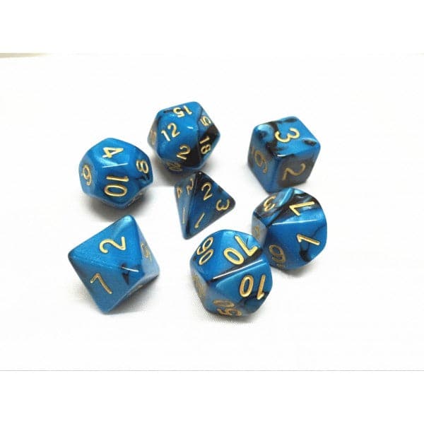 Blended 7 Dice Set with Bag