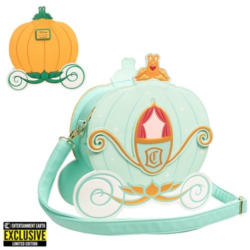 Loungefly Cinderella Reversible Pumpkin Carriage Crossbody Purse - Entertainment Earth Exclusive