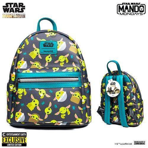 baby yoda mini backpack disney store Loungefly Plush Norman's Hallmark This item is a proper micro backpack that measures 9 inch H x 7.5 inch W x 3 inch D This Product Is Not Intended For Children 12 And Under Baby Yoda Backpack - Mini
